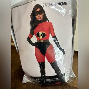 Fashion Nova Red and Black Costume Set